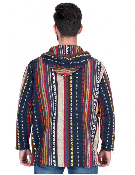 Felpa boho unisex realizzata in cotone fatto a mano – moda etnica indiana