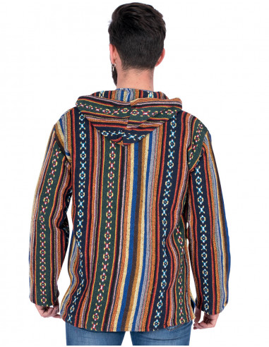 Moletom unissex boho feito à mão em algodão –...