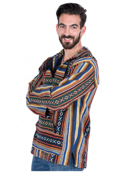 Felpa boho unisex realizzata in cotone fatto a mano – moda etnica indiana