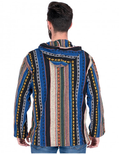 Moletom unissex boho feito à mão em algodão –...
