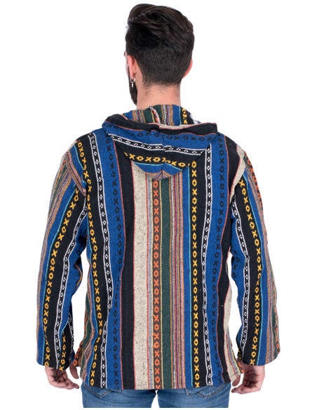Unisex-Boho-Sweatshirt aus handgefertigter Baumwolle – Indische Ethno-Mode
