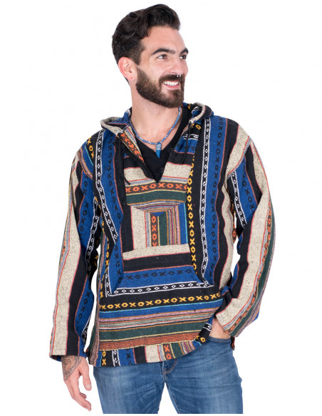 Sweat-shirt bohème unisexe en coton fait main – Mode ethnique indienne