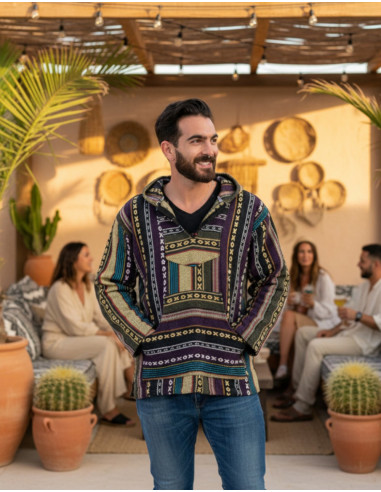 Felpa boho unisex realizzata in cotone fatto a...