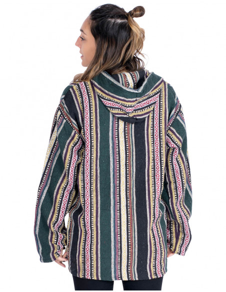 Moletom unissex boho feito à mão em algodão – inspiração indiana