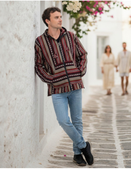 Unisex hippie jacket made of handmade cotton – Authentic boho style
