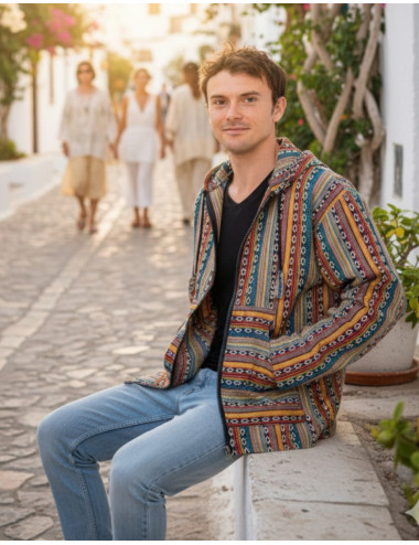 Veste hippie unisexe en...