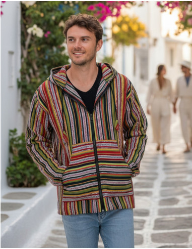 Veste hippie unisexe en coton fait main – Style...