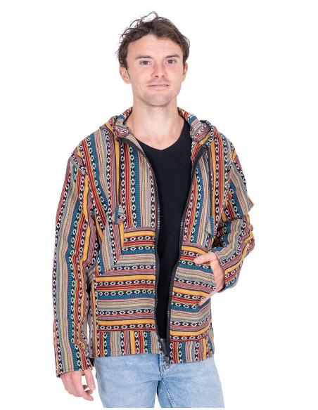 Giacca hippie unisex realizzata in cotone fatto a mano – Autentico stile boho