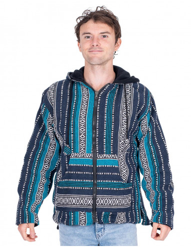 Jaqueta hippie unissex com forro de lã polar –...