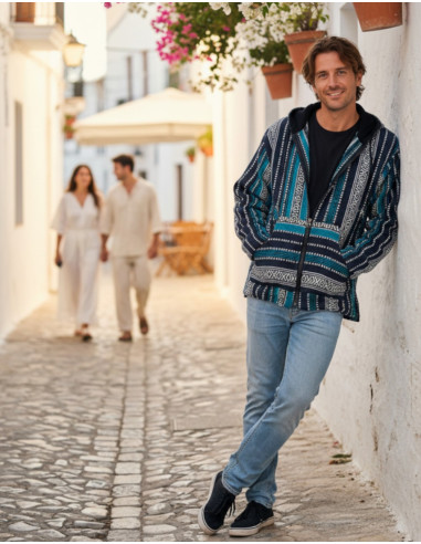Giacca hippie unisex con fodera in pile –...