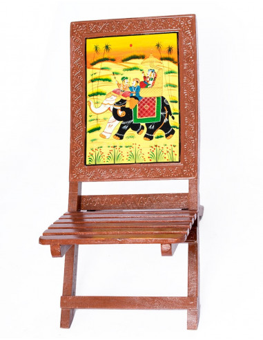 Authentic Indian Handcrafted Folding Wooden Chair