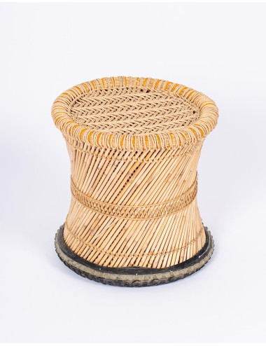 Handmade bamboo stool with... 2