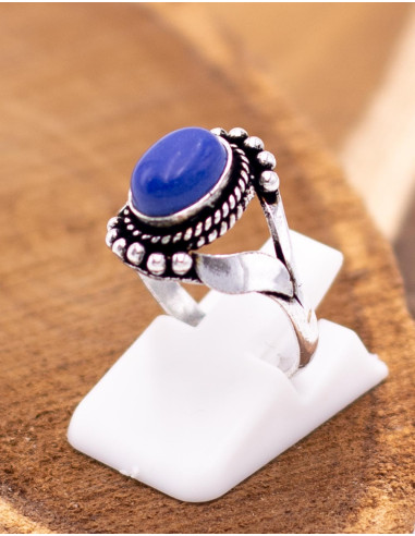 Handmade silver ring with mineral stone