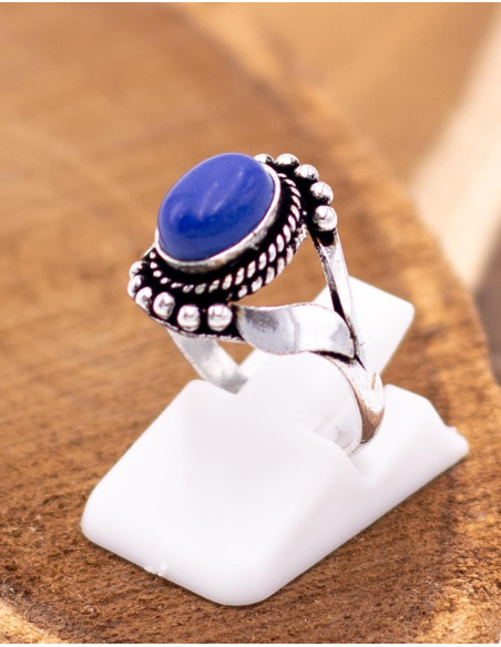 Handmade silver ring with mineral stone