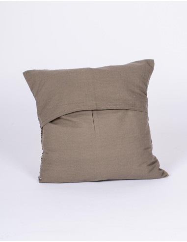 Gray-brown and white cushion cover – Handmade...