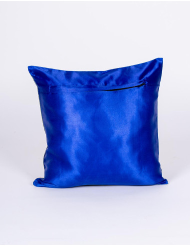 Capa de almofada azul com elefantes – decoração...