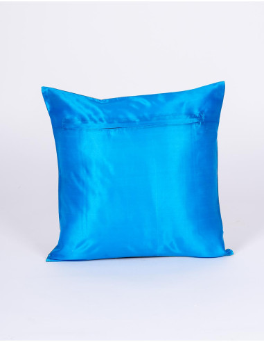 Housse de coussin bleu clair à motifs d'oiseaux...