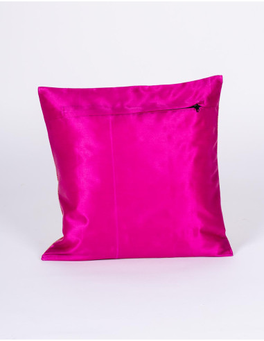 Pink cushion cover with decorative birds –...