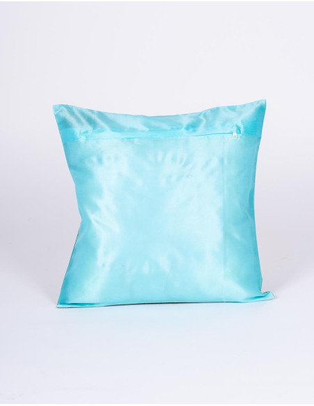 Housse de coussin turquoise à motifs d'oiseaux et de bouclier – Décoration ethnique bohème