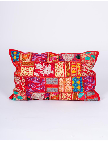 Red Patchwork Cushion Cover... 2