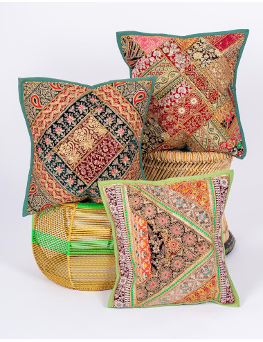 funda-cojin-verde-bordado-artesanal-india 2