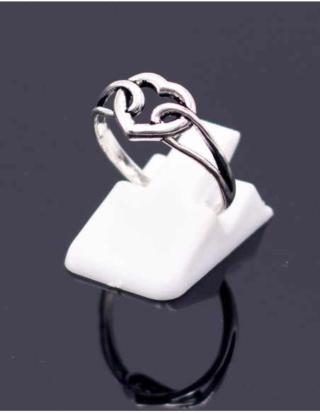 Silver Ring with Carved Heart – Indian Handmade Jewelry