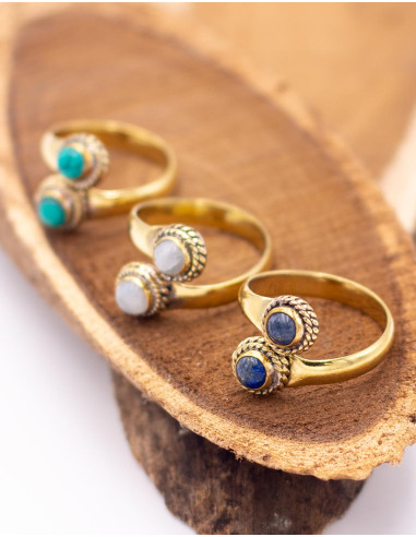 Handgefertigter indischer Goldring mit...