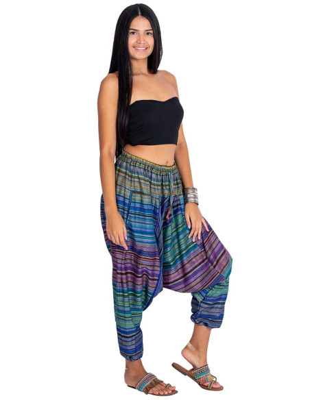 Unisex Multicolor Afghan Pants – Indian Ethnic Boho Style