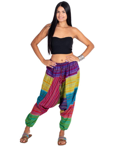 Pantaloni afghani unisex multicolore – Stile...
