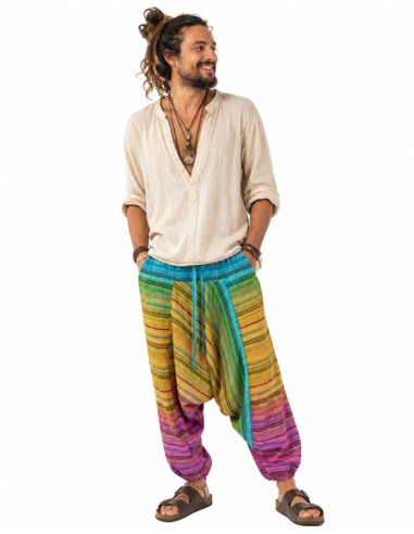 Pantaloni afghani unisex multicolore – Stile...