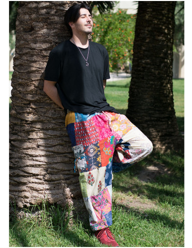 Indische Patchwork-Haremshose – Unisex,...