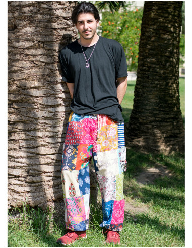 Pantaloni harem indiani patchwork – Unisex in...