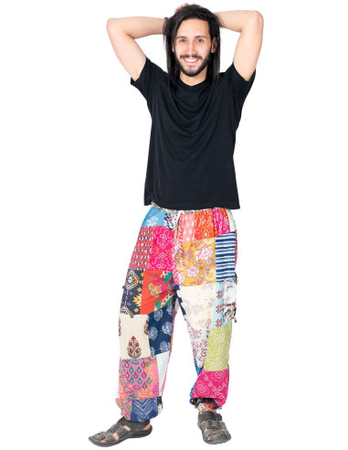 Indische Patchwork-Haremshose – Unisex,...
