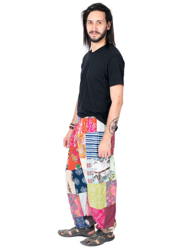 Indian Patchwork Harem Pants – Unisex Handmade...