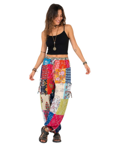 Calças Harem Indianas Patchwork – Unissex,...