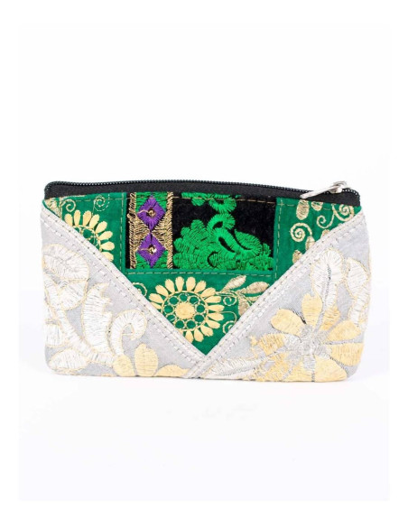 Grande beauty case indiano patchwork fatto a mano – Custodia etnica unica