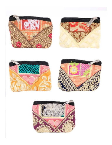 Portamonete indiano patchwork fatto a mano –...