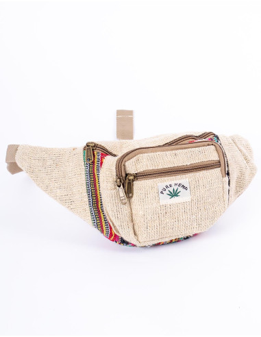 Bolsa de cintura indiana feita à mão em cânhamo...