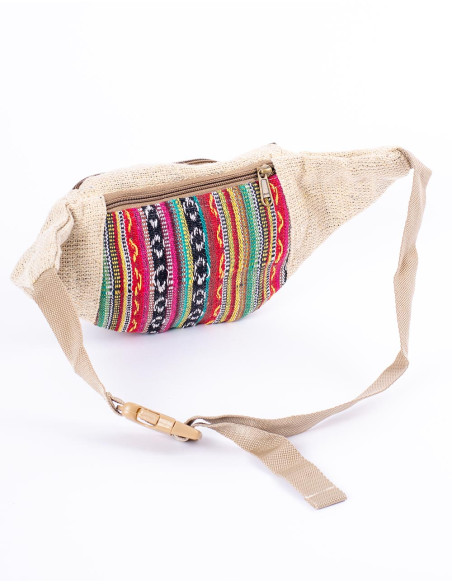 Marsupio indiano in canapa fatto a mano – Unisex etnico e boho