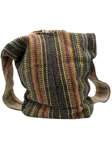 Sac bandoulière hippie en chanvre : artisanat...