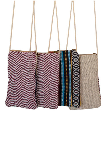 Petit sac bandoulière en chanvre pour téléphone...