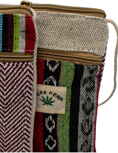 Petit sac bandoulière en chanvre pour téléphone...