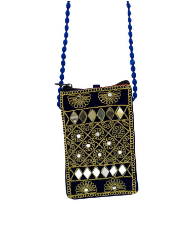 Bolsa transversal indiana bordada à mão – Bolsa...