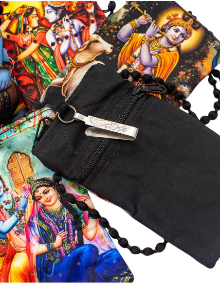 Shoulder Bag for Mobile Phone with Hindu Gods – Handmade Ethnic Bag
