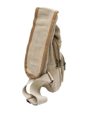 Sac à dos triangulaire en chanvre naturel –...