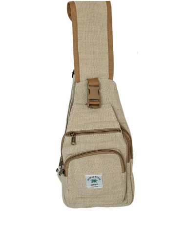 Mochila triangular de cânhamo natural –...