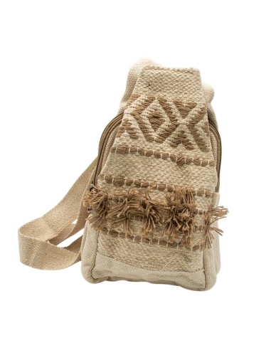 Boho-Dreiecksrucksack aus Baumwolle – Ethnische...