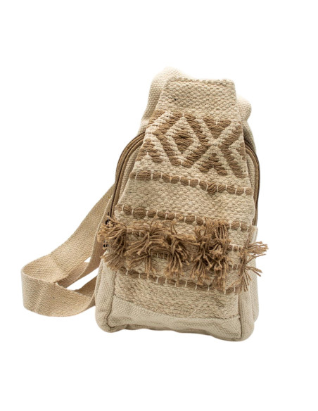 Boho-Dreiecksrucksack aus Baumwolle – Ethnische indische Handwerkskunst