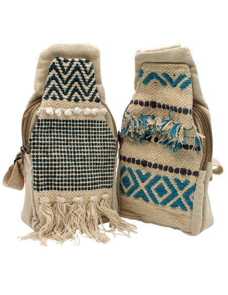 Sac à dos triangulaire bohème en coton – Artisanat ethnique indien