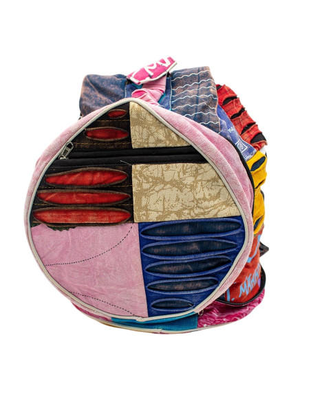 Mochila Hippie Patchwork que se transforma em almofada – Artesanato Indiano